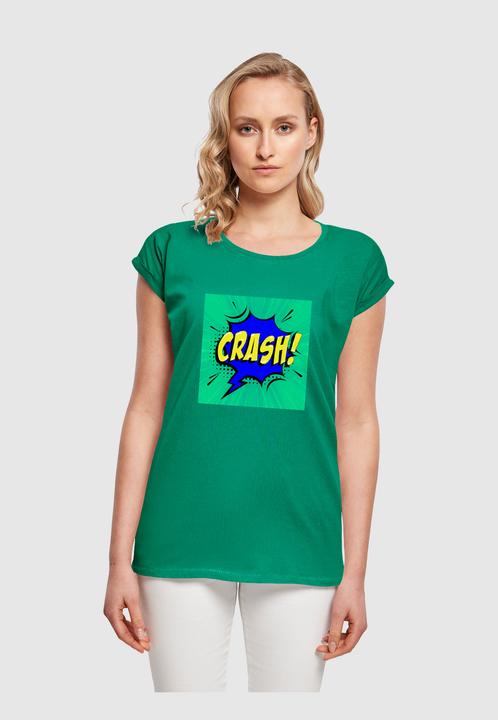 Produktbild Merchcode Ladies CRASH Comic Extended Shoulder Tee - 112985 (L)