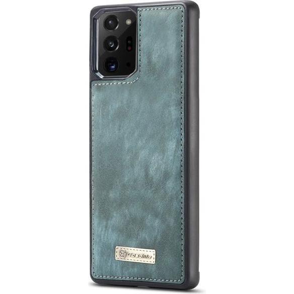 Caseme Leder Portemonnaie mit Plastik Hülle (Samsung Galaxy Note 20 Ultra), Smartphone Hülle, Blau