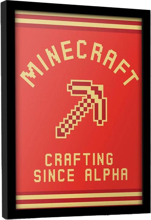 Minecraft - Poster encadré CRAFTING SINCE ALPHA (40 x 30 cm)