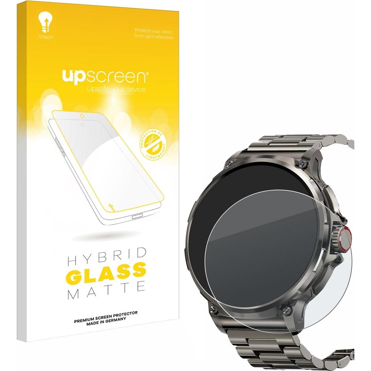 upscreen Reflection Shield Panzerglasfolie Matt, Smartwatch Schutzfolie, Grau