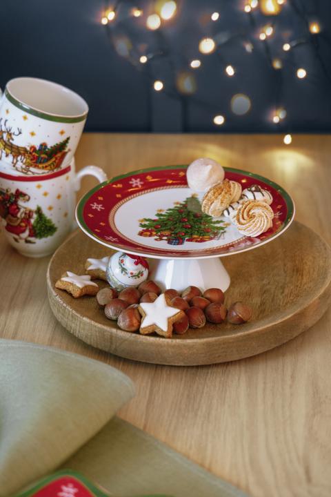 Actual product image Hutschenreuther Cake plate on foot 'Happy Wintertime'