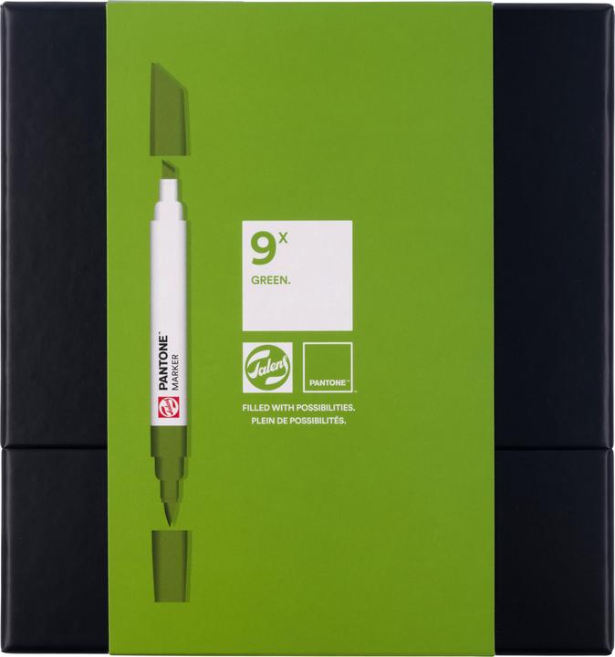 Image du produit Talens Pantone Marker 9x Set Green, Strichstärke: Keine Angabe (9x)