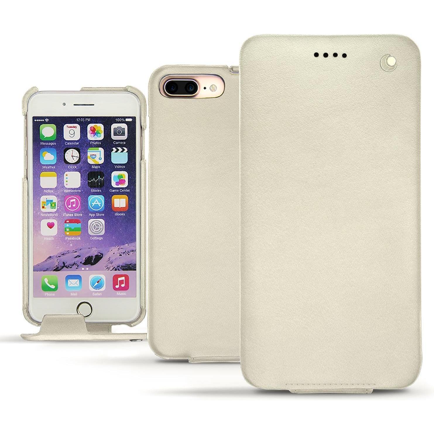 Thumbnail - Noreve Lederschutzhülle vertikal (Samsung Galaxy S9+, Apple iPhone 7 Plus), Smartphone Hülle, Braun