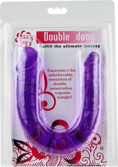 Actual product image Baile Double Flexible Dildo Purple