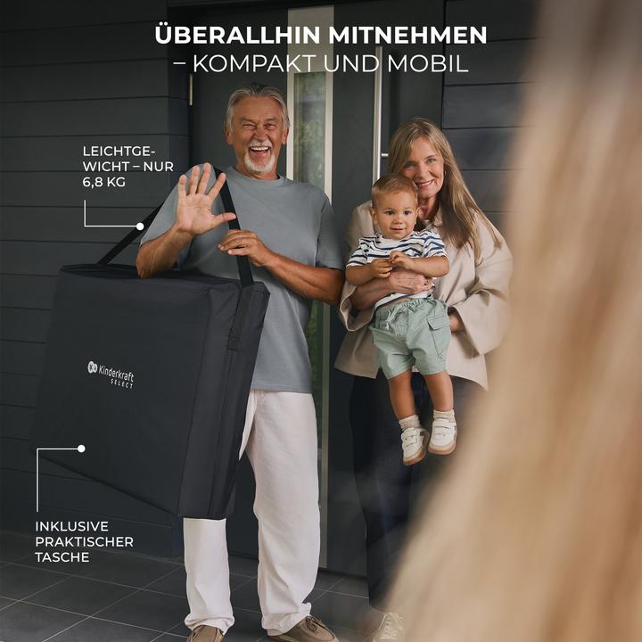 Actual product image KinderKraft travel cot MOON DREAM beige