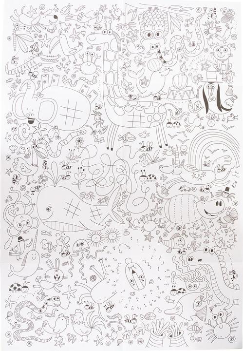 Produktbild Wins Holland Megagrosse Tischdecke zum Ausmalen, 98x68cm (98 x 68 cm)