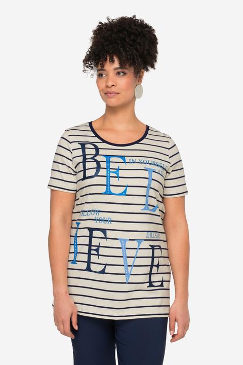 Produktbild Miamoda Ringelshirt, BELIEVE, Rundhals, Halbarm (52)