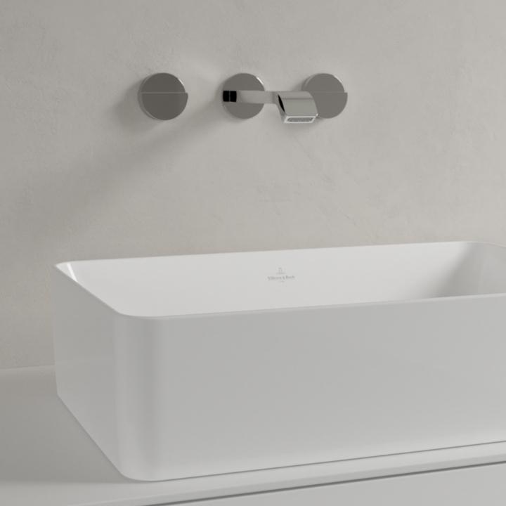 Immagine prodotto Villeroy & Boch V&B Lavabo da appoggio COLLARO 560x360mm, angolare, senza foro per rubinetto bianco (360 mm, 560 mm)