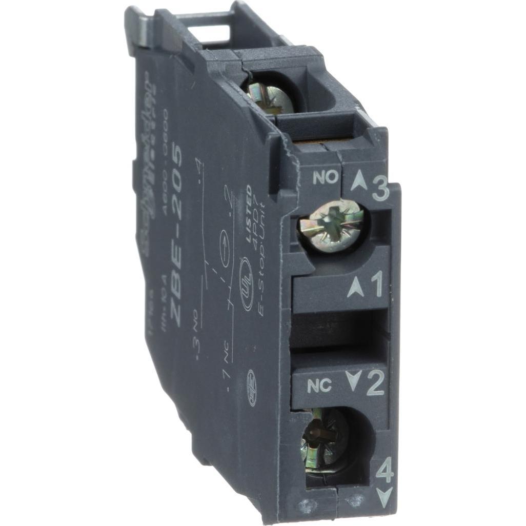 Schneider Electric Doppelkontakt Öffner / Schließer ZBE205, Taster + Schalter, Schwarz