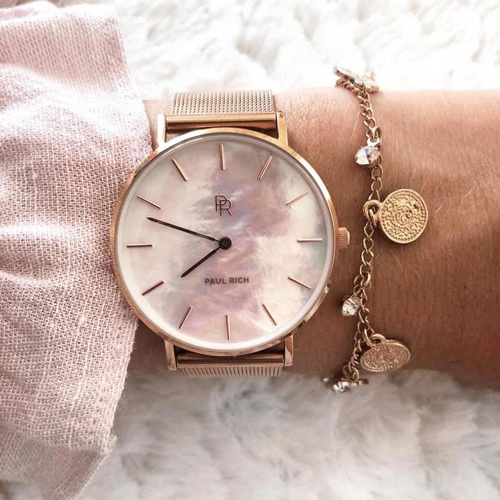 Actual product image Paul Rich Beverly Glam Rose Gold Mesh (Analogue wristwatch, 36 mm)