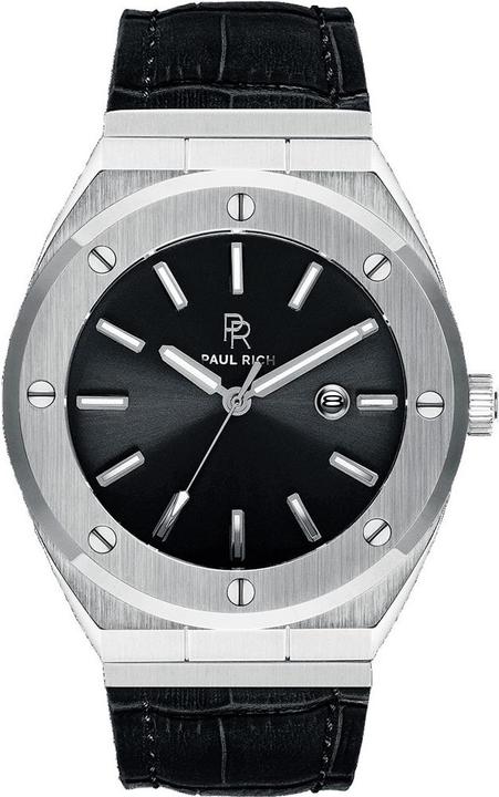 Immagine prodotto Paul Rich Firma in pelle nera di carbonio (Orologio da polso analogico, 45 mm)