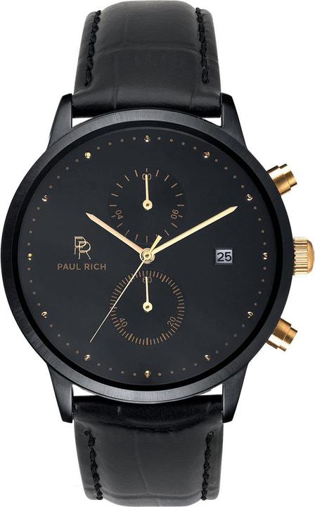 Immagine prodotto Paul Rich Pelle nera cosmica (Orologio da polso analogico, 42 mm)