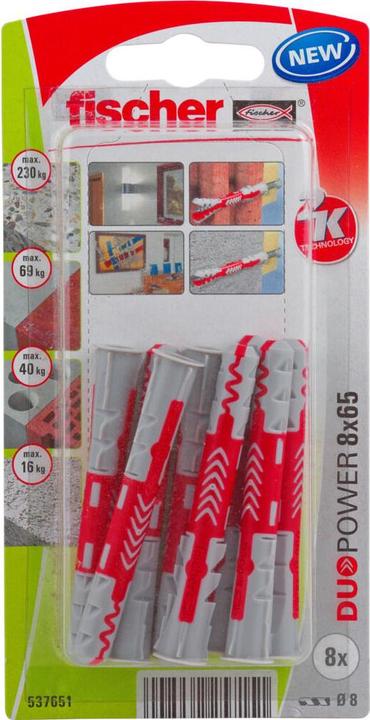 Produktbild Fischer DuoPower 8x65 K (8 Stk.)