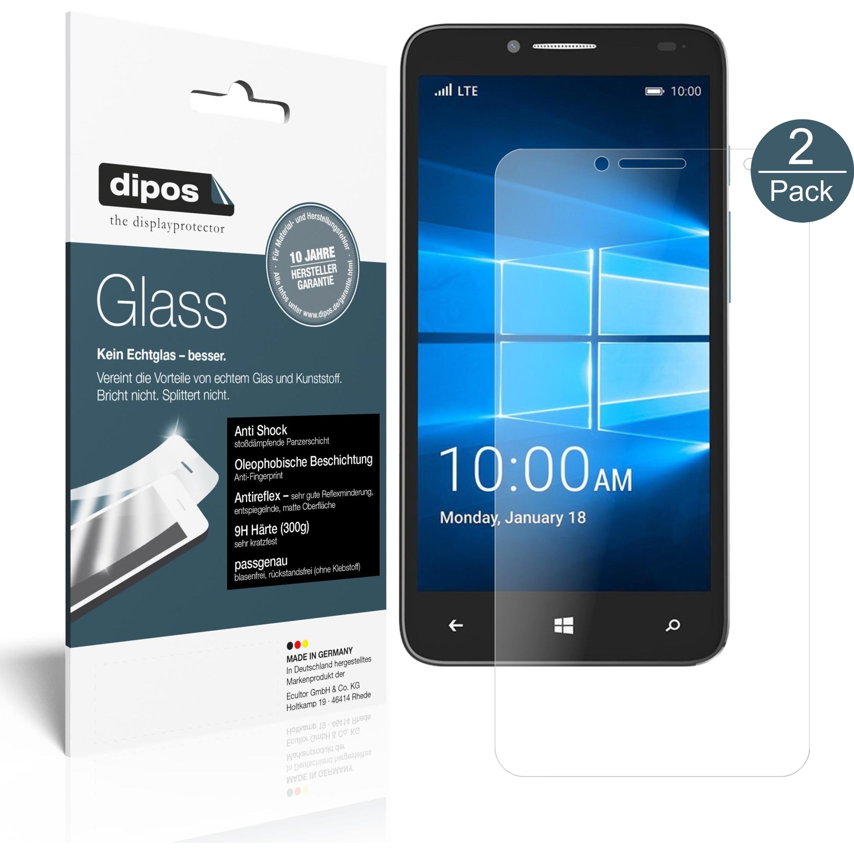 Dipos Displayschutz Anti-Shock (2 Stück, Alcatel Idol 4 Pro), Smartphone Schutzfolie, Transparent