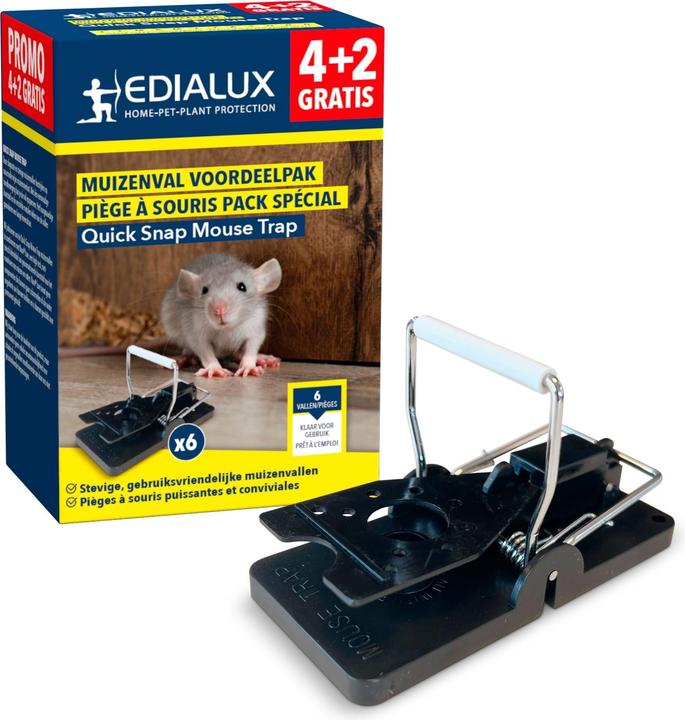 Edialux Quicksnap mousetrap, promo pack 4+2 pieces