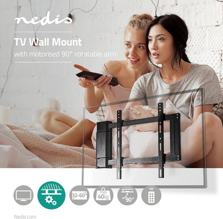 Actual product image Nedis Motorised TV wall mount (Wall, 60", 40 kg)