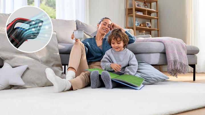 Actual product image Bosch Hausgeräte Akku-Staubsauger, Unlimited 9 ProAnimal, Rot