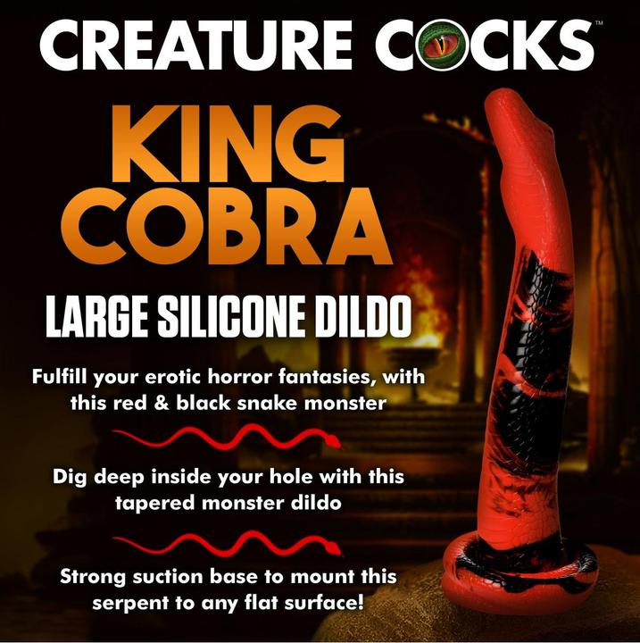 Produktbild Creature Cocks King Cobra - Silicone Dildo - 14" / 36 cm/Black