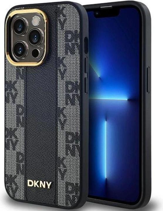 DKNY DKHMP14LPCPVSLK iPhone 14 Pro 6.1" czarny/black hardcase Leather Checkered Mono Pattern MagSafe (Apple iPhone 14 Pro)