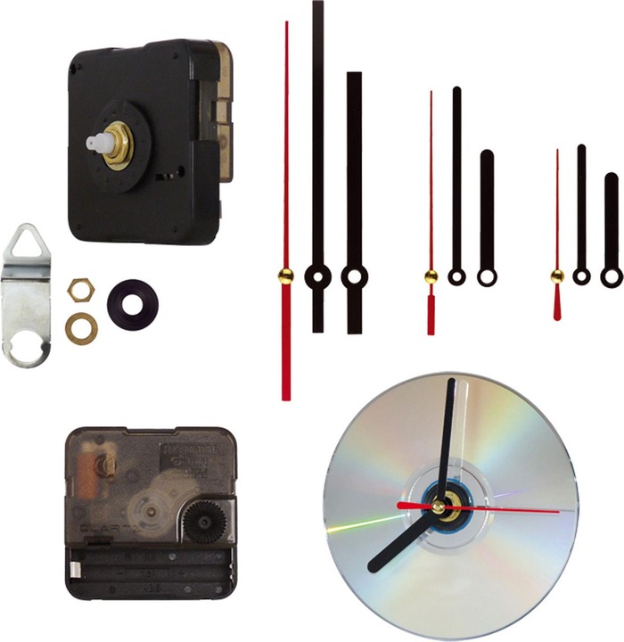 Actual product image Blanko Set of 2 quartz clock movements, with 6 x 3 hand counters