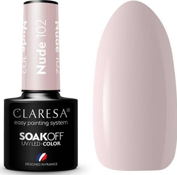 Claresa Soak Off UV/LED Nude hybrid polish 102 5g (5 ml)