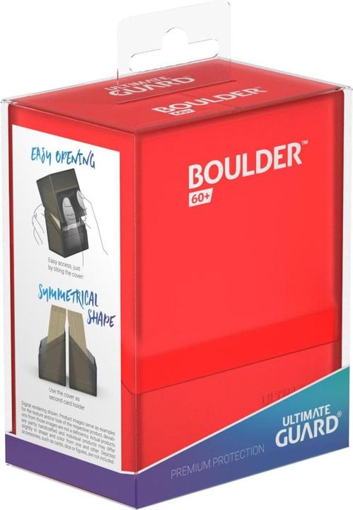 Actual product image Ultimate Guard Card Box Boulder Deck Case Standard Size 60+ Ruby