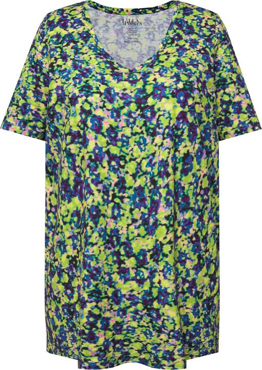 Produktbild Ulla Popken Longshirt, Blüten, A-Linie, V-Ausschnitt, Halbarm (56)