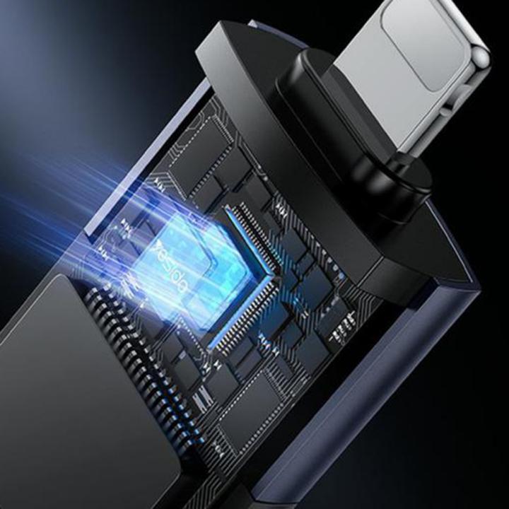 Produktbild Yesido - Adapter (GS38) - Lightning to TF Card, for iPhone, iPad, 480Mbps, 4K, LED indicator - Gray (Lightning)