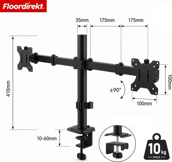 Produktbild Floordirekt Monitorarm (Tisch, 32", 10 kg)