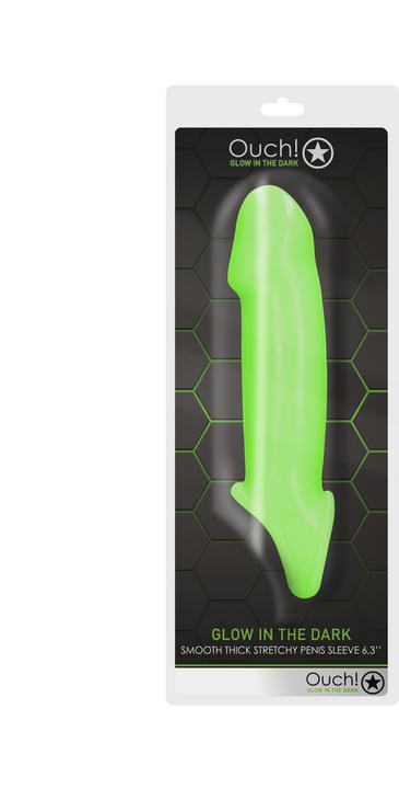 Produktbild Ouch! Smooth Thick Stretchy Penis Sleeve - Glow in the Dark