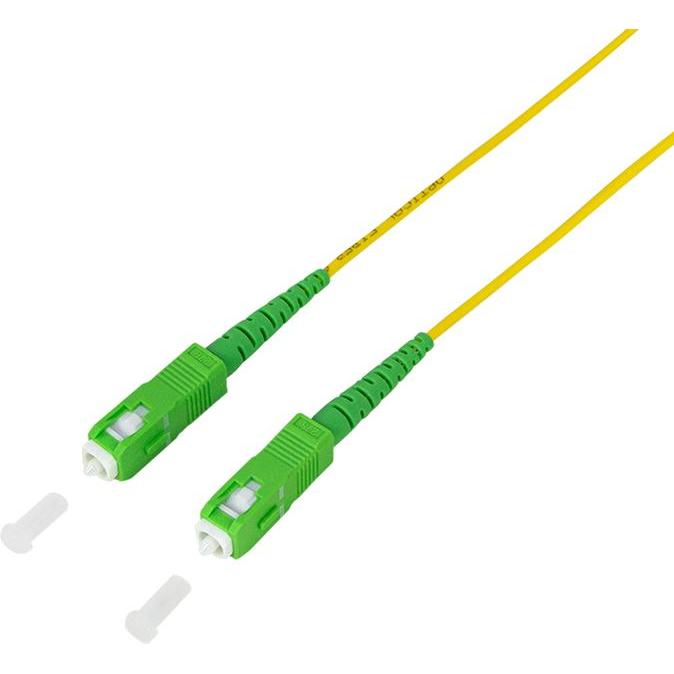 LogiLink LWL Patchkabel, 2x SC-Simplex, OS2, 1,0 m, gelb SC-Simplex Stecker (1 m), Netzwerkkabel