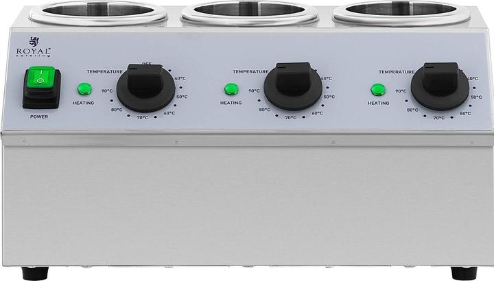 Actual product image Royal Catering Sauce Warmer - 3 x 1 L - Top control panel -