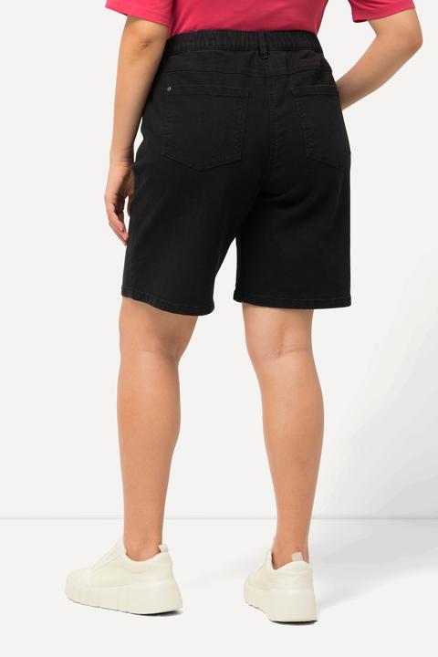 Immagine prodotto Ulla Popken Bermuda di jeans modello Mandy con taglio a cinque tasche e cintura comfort (58)