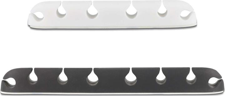 Produktbild Delock Kabelhalter selbstklebend Kombi Set 4 Stück schwarz / weiss