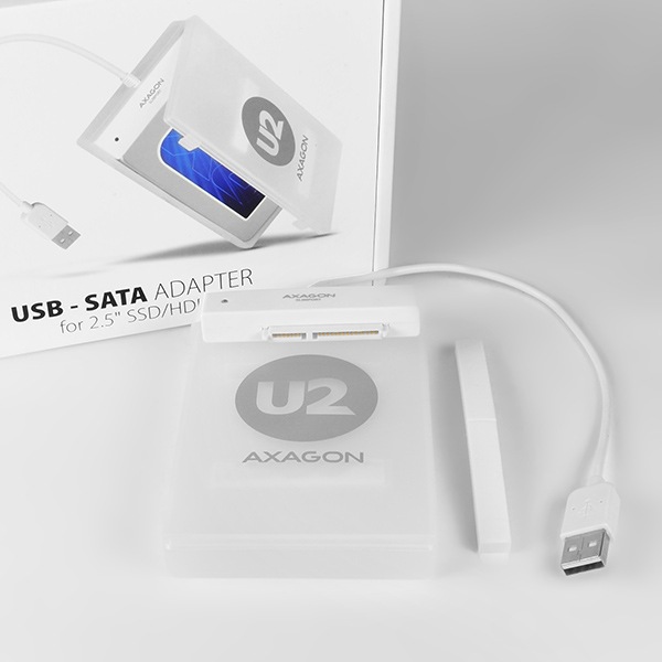 Image du produit Axagon ADSA-1S6 Adaptateur SLIMPort, USB 2.0, 2.5" SSD/HDD, SATA - avec boîtier (2.5")