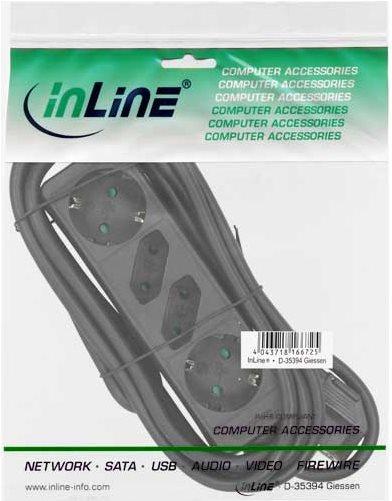 Produktbild InLine Steckdosenleiste (2x, CEE 7/5, 5 m)
