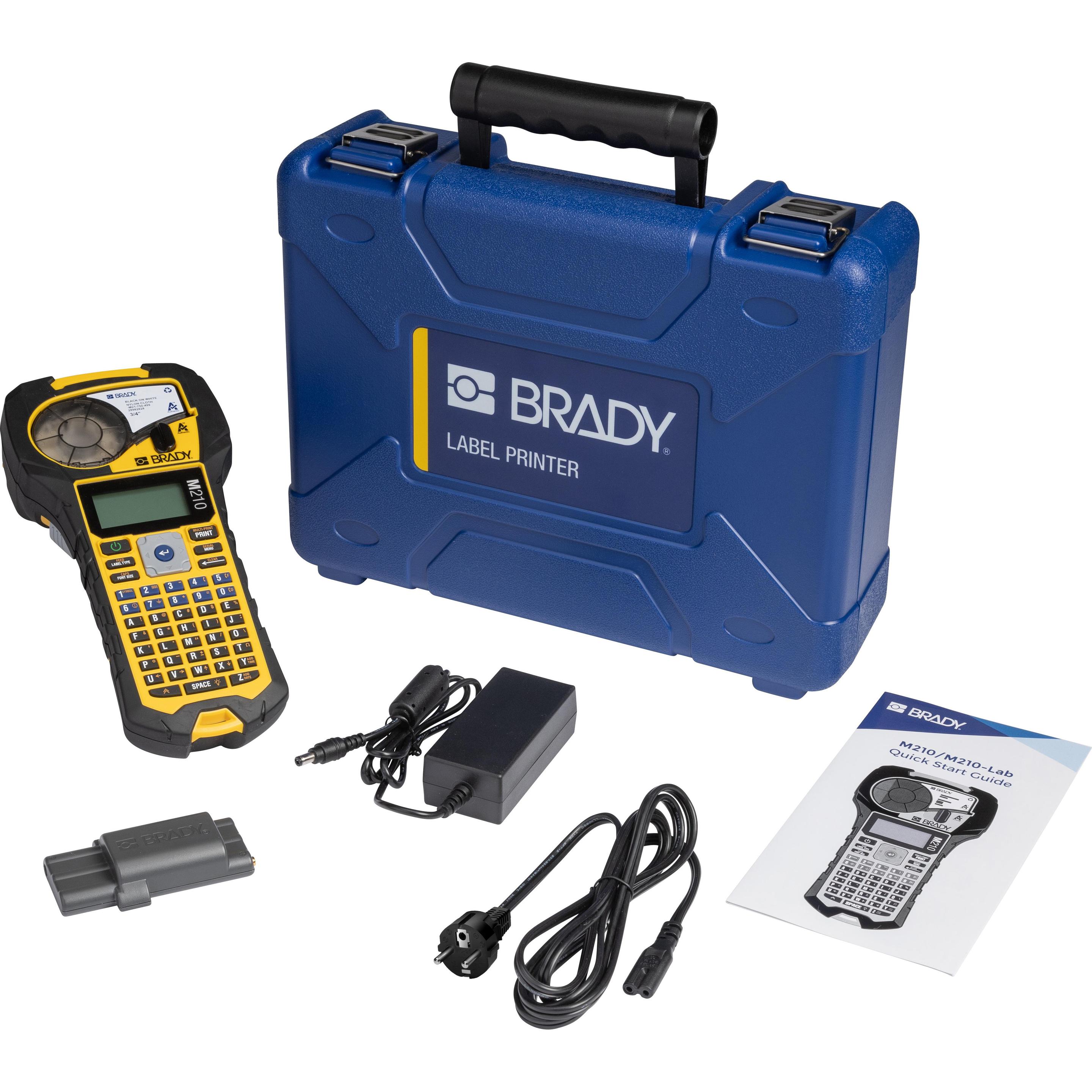 Brady M210-KIT UE, dispositivo mobile per l'etichettatura, stampa continua e di etichette, tastiera ABC,, Etichettatrice