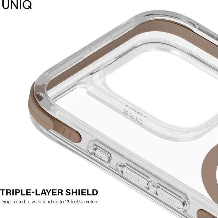 Actual product image Uniq etui Combat iPhone 16 6.1" Magclick Charging różowy/grape pink (Apple iPhone 16)