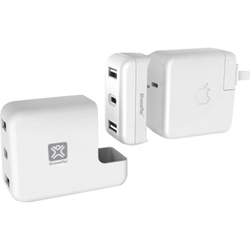 Thumbnail - XtremeMac Type-C Adapter für Ladegerät (USB-C, 2 Ports), Dockingstation + USB Hub, Weiss