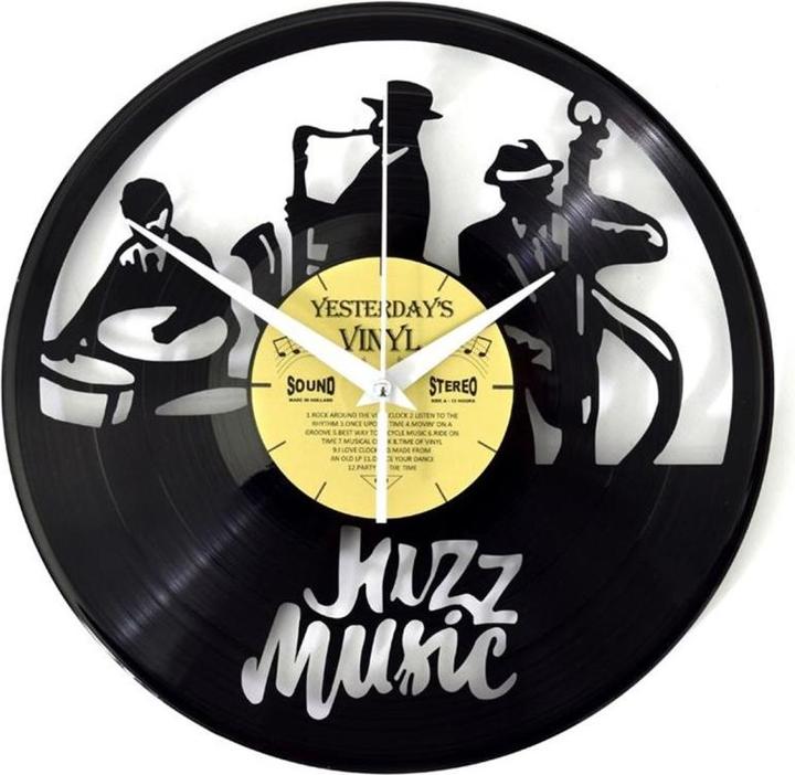 Produktbild Wanduhr Jazz Musik Ø 30 cm, Gold/Schwarz (30 cm)