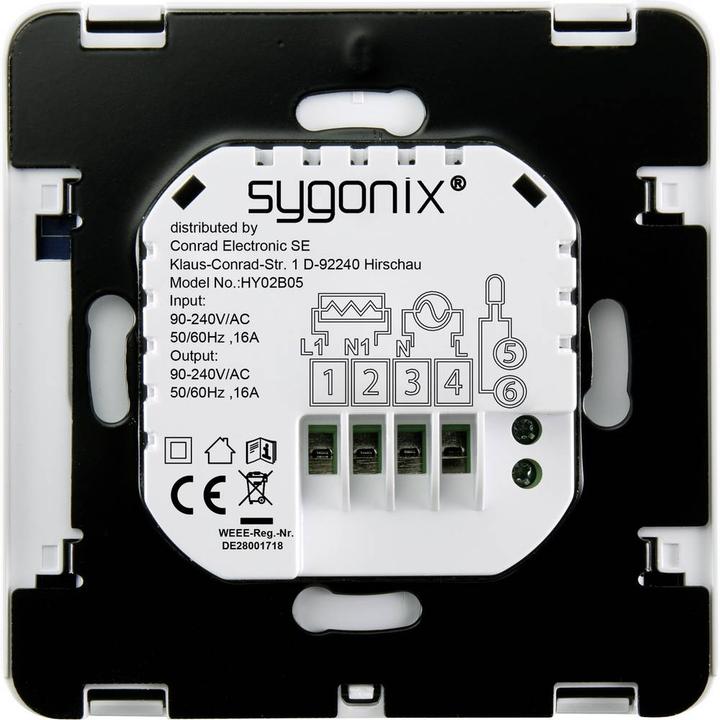 Produktbild Sygonix Programmierbarer Heizungsthermostat, digital