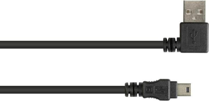 Produktbild Varia SO-37150 - Anschlusskabel USB 2.0 EASY Stecker A an Mini B Stecker, schwarz, 0,5m, gewinkelt (0.50 m, USB 2.0)