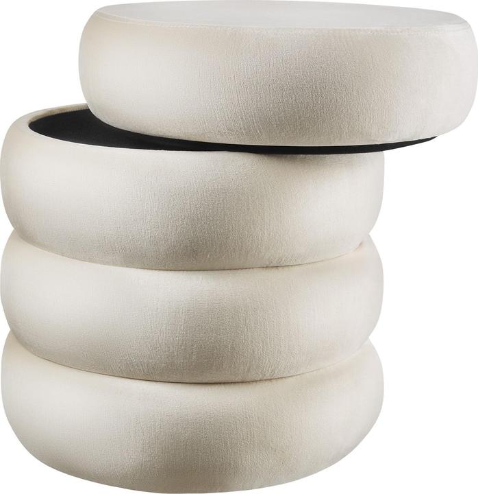 Aspect velours crème-blanc