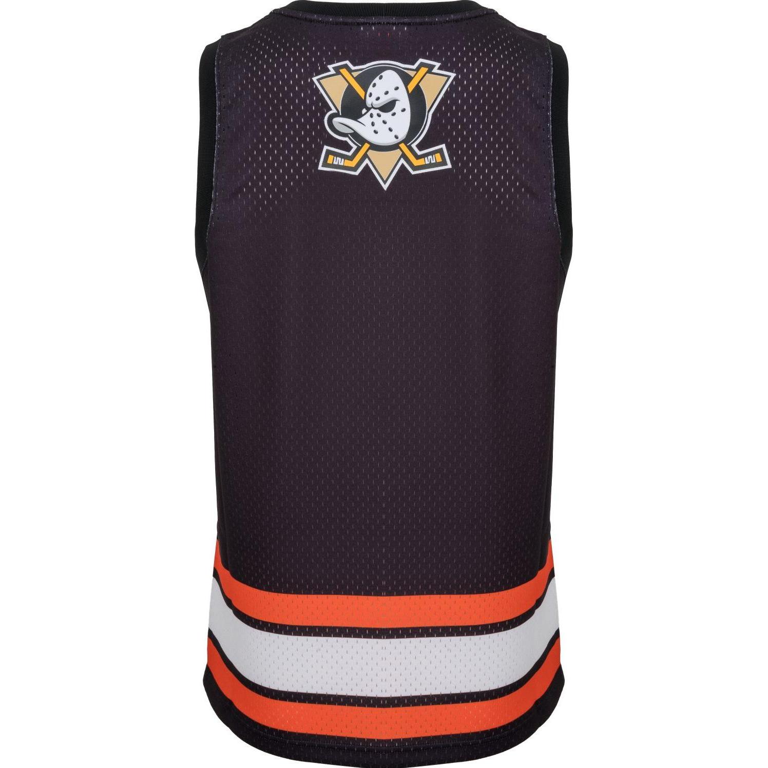 Thumbnail - Mitchell & Ness, Herren, Sportshirt, Jersey Tank Top - NHL Anaheim Ducks - L (L), Schwarz, L