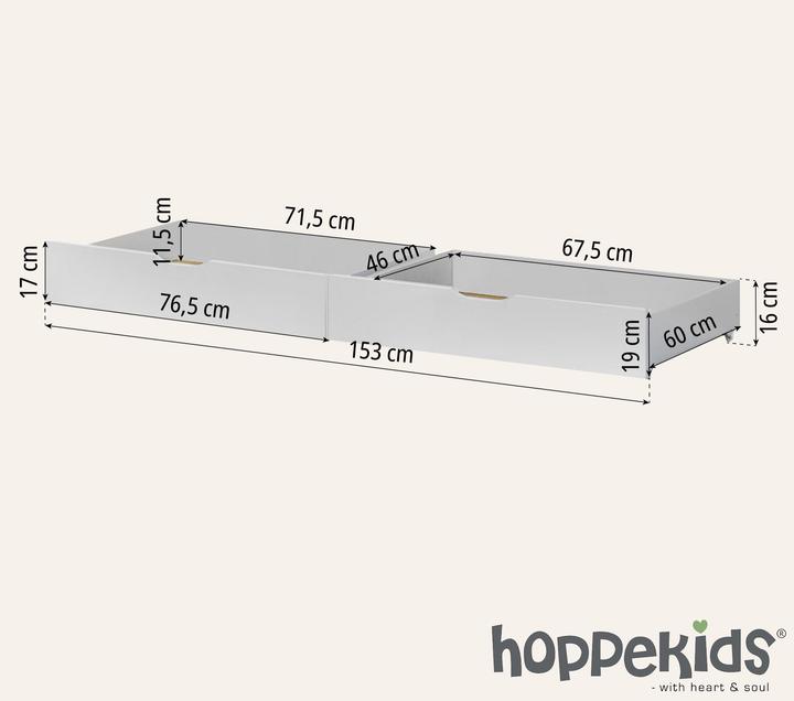 Image du produit Hoppekids Tiroir sur roulettes