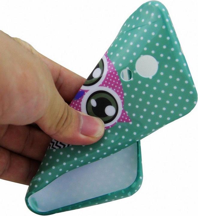 Actual product image König Design Protective cover mobile case TPU for mobile Motorola Moto G2 motive big owl with heart (Motorola Moto E2)