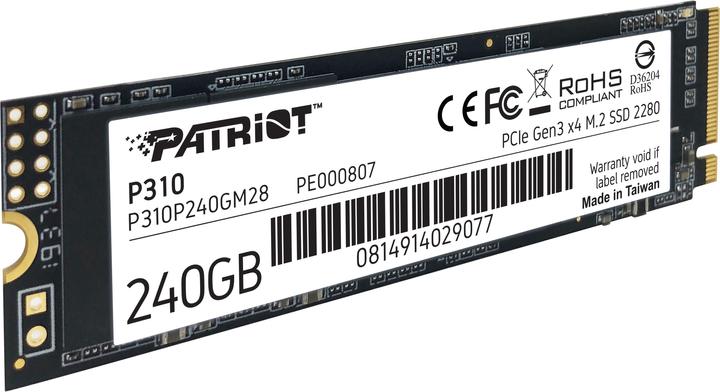 Produktbild Patriot P310 SSD 240 GB (240 GB, M.2 2280)