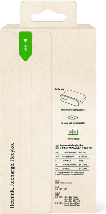 Produktbild GP Batteries Universal Charger R21 (1 Stk., AA, AAA, C, Ladegerät ohne Akku)