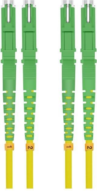 Produktbild Helos fiber optic cable E2000® APC / E2000® APC (LSH) double sided 9/125 OSm OS2 yellow 20.0 m (S/UTP, CAT6, 20 m)