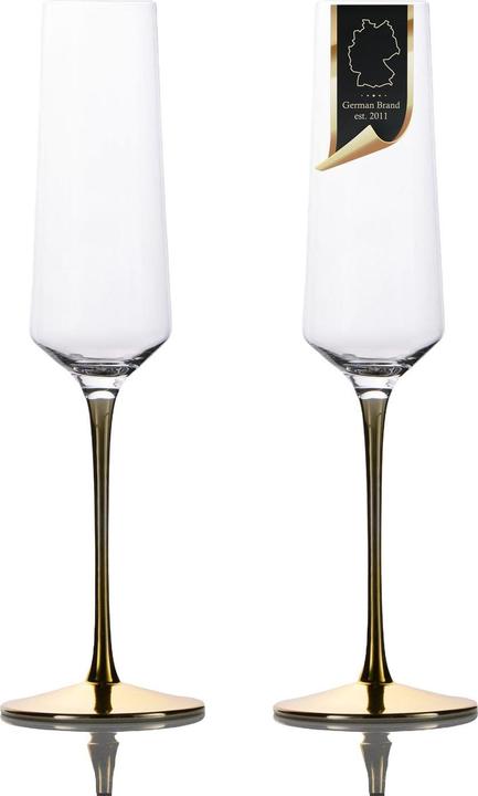 Produktbild Intirilife Champagner Sekt Glas 200 ml (20 cl, 2 Gläser, Sektgläser)